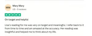 Trustpilot Review,  Psychic Lisa Paron, online psychic, online psychic review